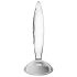 Satisfyer Sparkling Crystal - dildo de cristal estriado (transparente)