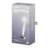 Satisfyer Sparkling Crystal - dildo de cristal estriado (transparente)