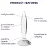 Satisfyer Sparkling Crystal - consolador de vidrio texturizado - transparente