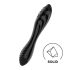 Satisfyer Dazzling Crystal 1 - doble dildo de vidrio (negro)