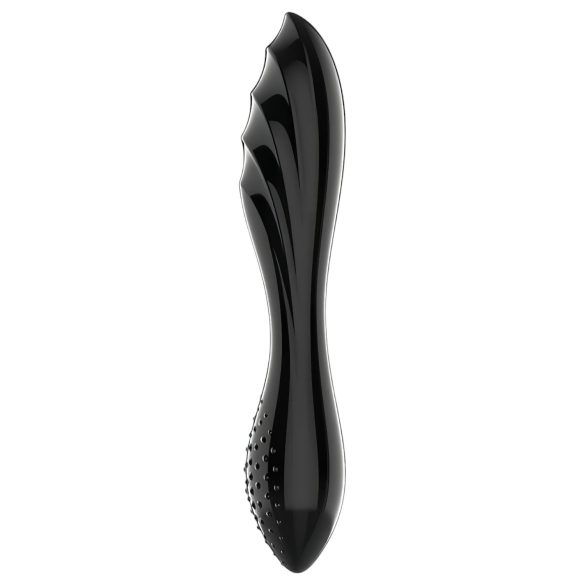 Satisfyer Dazzling Crystal 1 - dildo doble vidrio - negro