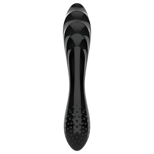 Satisfyer Dazzling Crystal 1 - dildo doble vidrio - negro