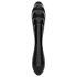 Satisfyer Dazzling Crystal 1 - doble dildo de vidrio (negro)