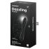 Satisfyer Dazzling Crystal 1 - doble dildo de vidrio (negro)