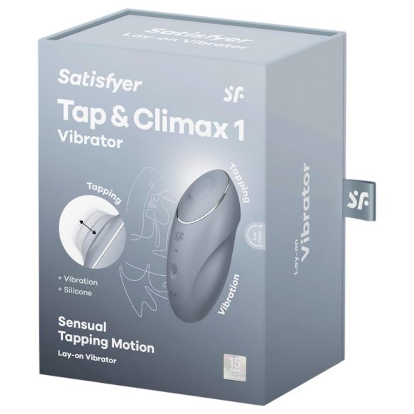 Satisfyer Tap & Climax 1 - Vibrador 2en1 para clítoris - gris