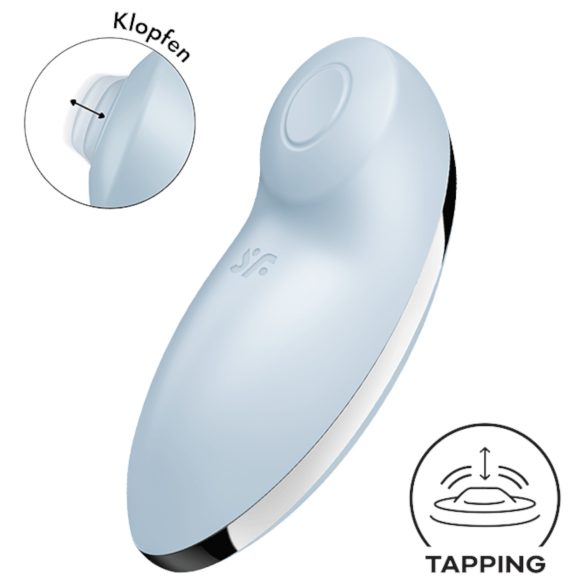 Satisfyer Tap & Climax 2 - Masajeador y vibrador 2en1 (azul)