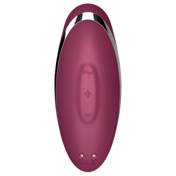 Satisfyer Tap & Climax 2 - Estimulador y vibrador 2en1 para clítoris - rojo