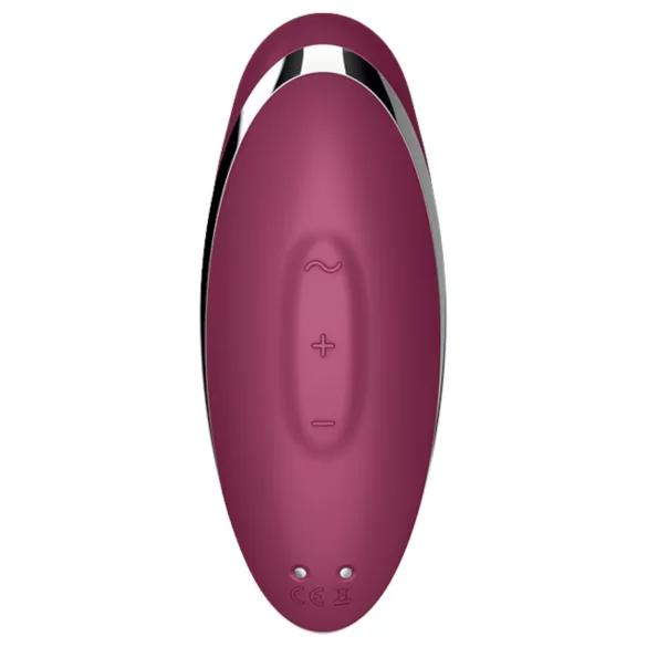 Satisfyer Tap & Climax 2 - Estimulador de clítoris y vibrador 2 en 1 (rojo)