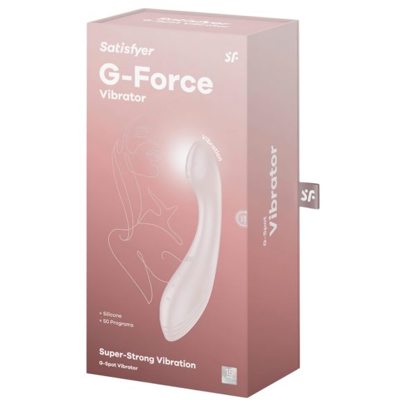 Satisfyer G-Force - vibrador punto G recargable e impermeable - color beige