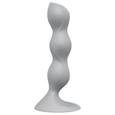  Satisfyer - Dildo con bolas - Superficie texturizada - Silicona gris