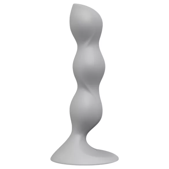 Satisfyer - Dildo con bolas - Superficie texturizada - Silicona gris