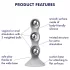 Satisfyer - Dildo con bolas - Superficie texturizada - Silicona gris