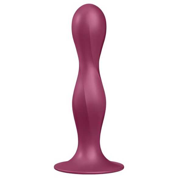 Doble Bola Satisfyer - Dildo Rojo con Ventosa y Peso Incorporado