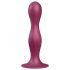 Satisfyer Double Ball-R - Dildo rojo con ventosa y peso