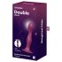 Satisfyer Double Ball-R - Dildo rojo con ventosa y peso
