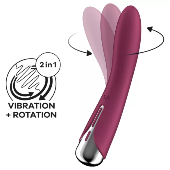 Satisfyer Spinning Vibe 1 - vibrador de punto G con cabeza giratoria (rojo)