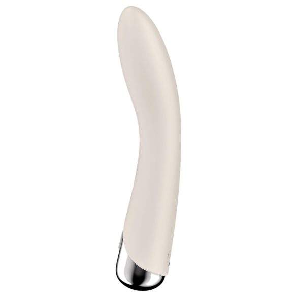 Satisfyer - Vibrador punto G cabeza giratoria - silicona beige