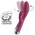 Satisfyer Spinning Rabbit 1 - vibrador rotativo conejito (rojo)