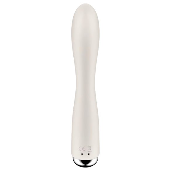 Satisfyer - Vibrador con estimulador de clítoris rotatorio - silicona beige