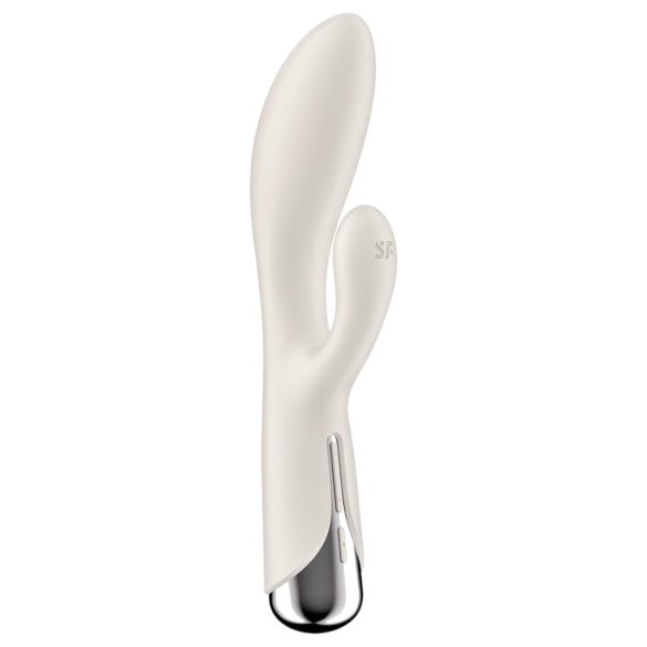 Satisfyer - Vibrador con estimulador de clítoris rotatorio - silicona beige