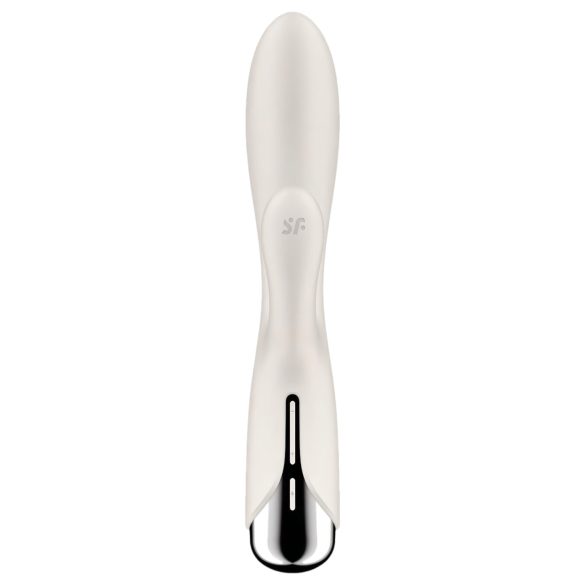 Satisfyer - Vibrador con estimulador de clítoris rotatorio - silicona beige