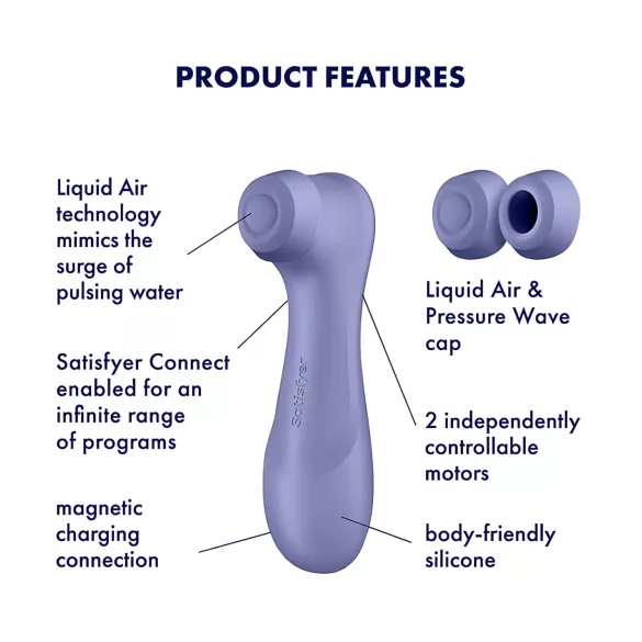 Satisfyer Pro 2 Gen3 - Estimulador de clítoris por ondas de aire con control por app (morado)