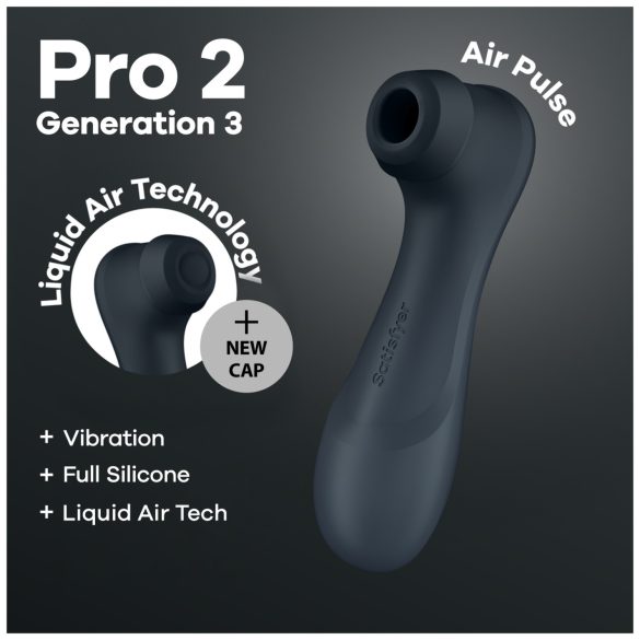 Satisfyer Pro2 Gen3 - succionador de clítoris por aire - gris oscuro