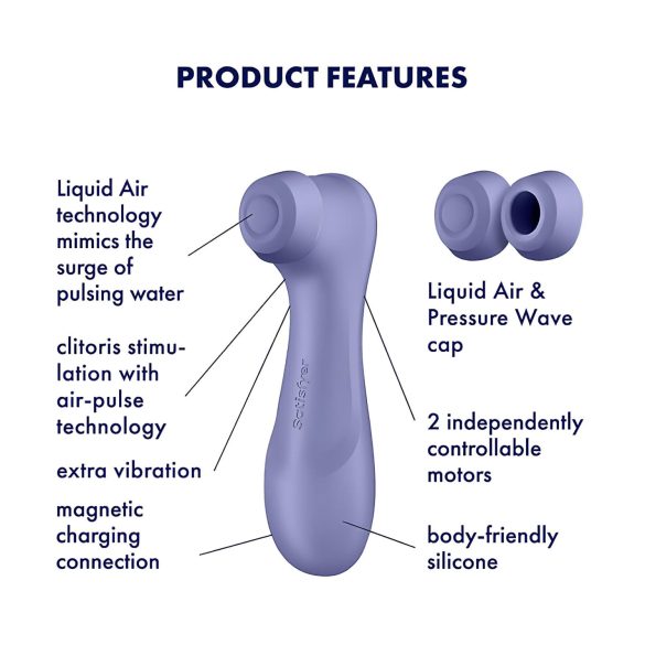 Satisfyer Pro 2 Gen3 - succionador de clítoris recargable ondas de aire - lila
