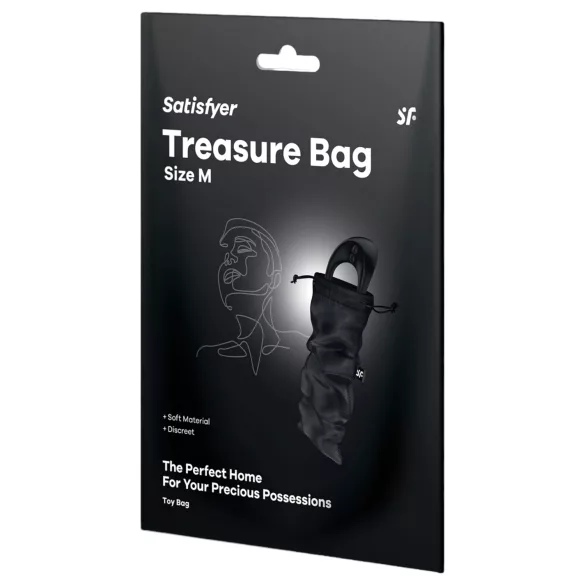 Satisfyer Treasure Bag - bolsa de almacenamiento discreta mediana - negro