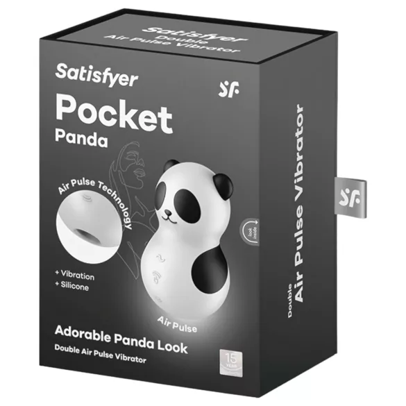Satisfyer Pocket Panda - estimulador de clítoris por ondas de aire (negro)