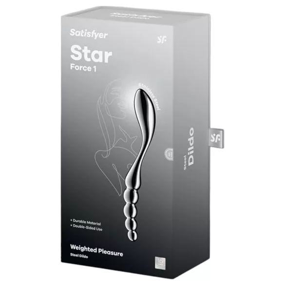 Satisfyer Star Force 1 - consolador metálico esférico - acero plateado