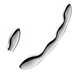   Satisfyer Cosmic Crest 2 - consolador metálico curvado - acero plateado