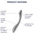 Satisfyer Pure Gravity 1 - consolador de acero acanalado (plateado)