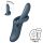 Satisfyer Heat Flex 4 - vibrador gris con calor y estimulador de clítoris
