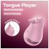 Satisfyer Tongue Player - vibrador de clítoris tipo lengua - silicona rosa