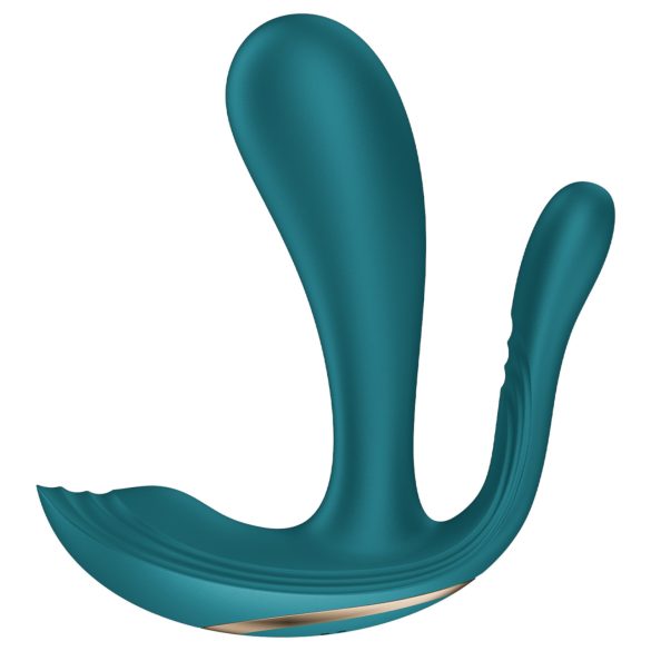 Satisfyer Top Secret+ - vibrador portátil triple estimulación silicona verde