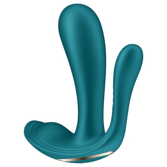 Satisfyer Top Secret+ - vibrador portátil triple estimulación silicona verde