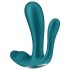 Satisfyer Top Secret+ - vibrador portátil triple estimulación silicona verde