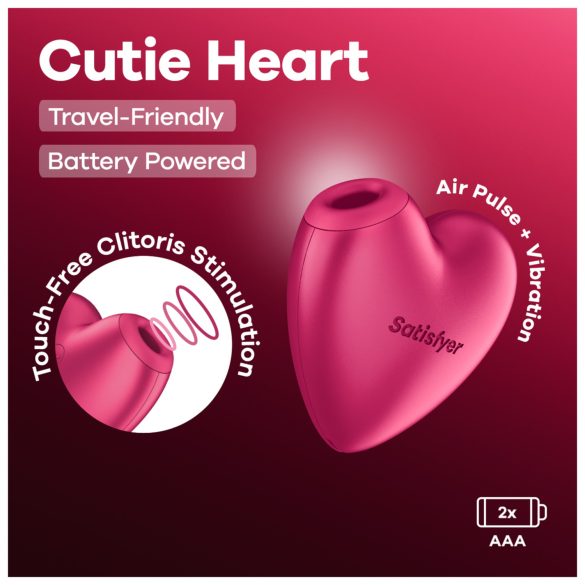 Satisfyer Cutie Heart - succionador de clítoris ondas de aire - rosa