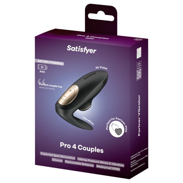 Satisfyer Pro 4 Couples - vibrador para parejas con ondas de aire
