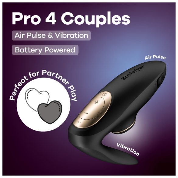 Satisfyer Pro 4 Couples - vibrador para parejas con ondas de aire