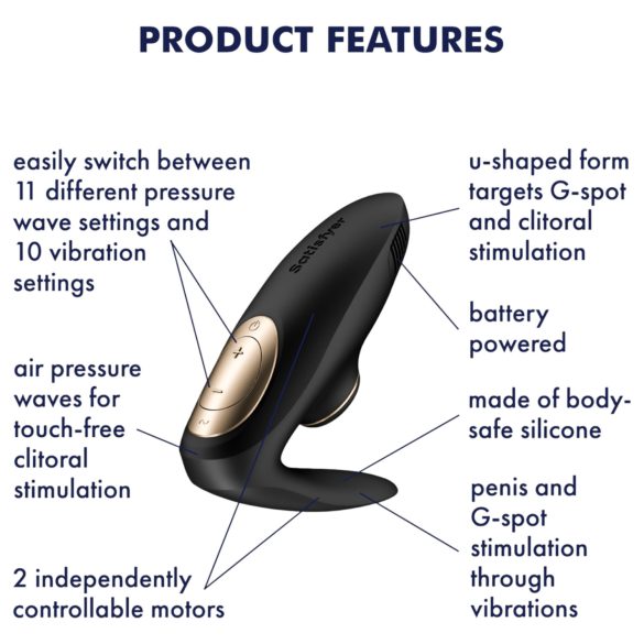 Satisfyer Pro 4 Couples - vibrador para parejas con ondas de aire