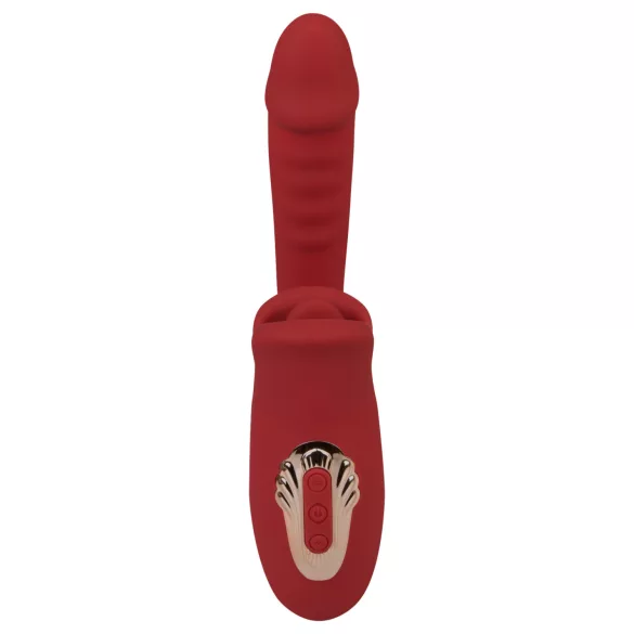 EIS Passion Lips - Vibrador punto G con función de lengua - silicona roja