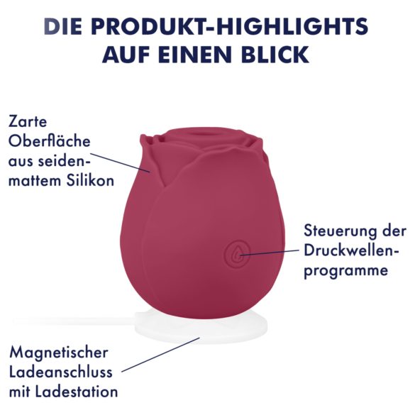 EIS Blush&Bloom - succionador vibrador recargable - silicona roja