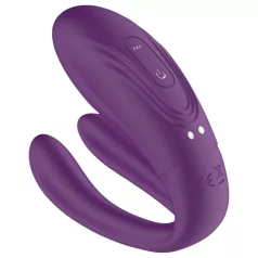   Mrow - vibrador para parejas recargable impermeable 3 motores silicona lila