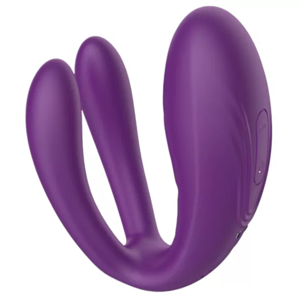 Mrow - vibrador para parejas recargable impermeable 3 motores silicona lila