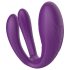 Mrow - Vibrador de pareja recargable, impermeable, 3 motores (púrpura)