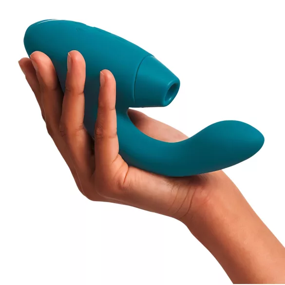 Womanizer Duo 2 - estimulador 2 en 1 punto G y clítoris - silicona verde