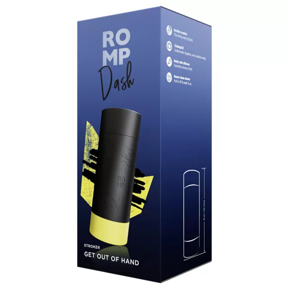 ROMP Dash - masturbador masculino - silicona - negro