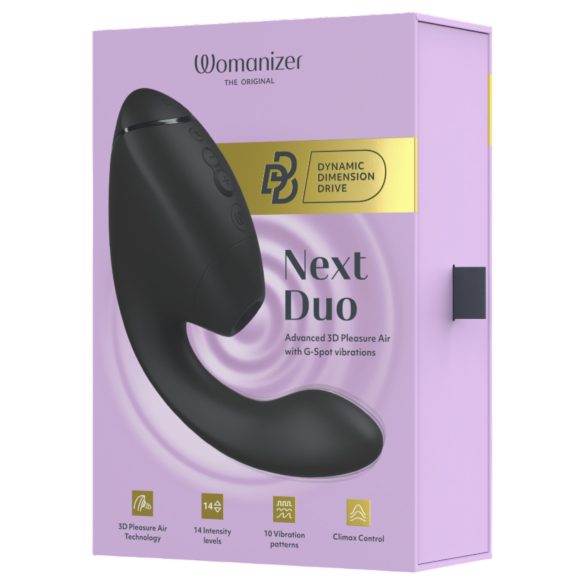 Womanizer Next Duo - Vibrador doble función punto G y succión clítoris - negro